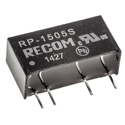 Recom RP DC-DC Converter, 5V dc/ 200mA Output, 13.5 → 16.5 V dc Input, 1W, Through Hole, +85°C Max Temp -40°C