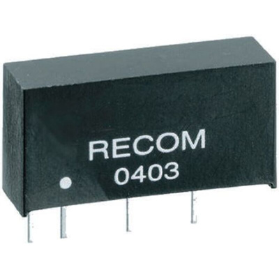 Recom RE Isolated DC-DC Converter, 12V dc/ 83mA Output, 13.5 → 14.5 V dc Input, 1W, Through Hole, +85°C Max Temp