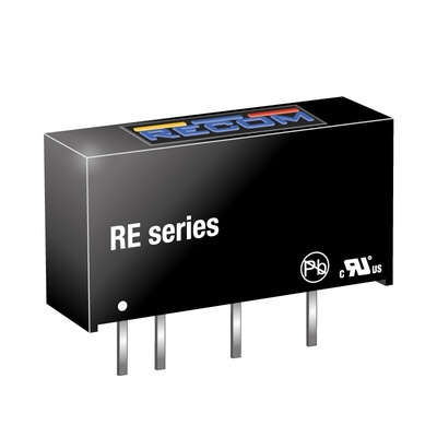 Recom RE DC-DC Converter, 15V dc/ 66mA Output, 13.5 → 15.5 V dc Input, 1W, Through Hole, +85°C Max Temp -40°C