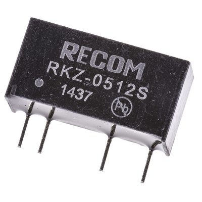 Recom RKZ DC-DC Converter, 12V dc/ 168mA Output, 4.5 → 5.5 V dc Input, 2W, Through Hole, +85°C Max Temp -40°C