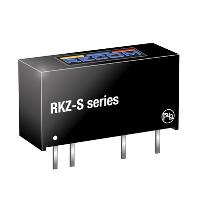 Recom RKZ DC-DC Converter, 12V dc/ 168mA Output, 10.8 → 13.2 V dc Input, 2W, Through Hole, +85°C Max Temp -40°C