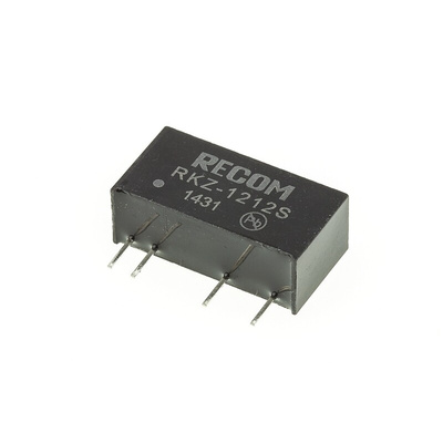 Recom RKZ DC-DC Converter, 12V dc/ 168mA Output, 10.8 → 13.2 V dc Input, 2W, Through Hole, +85°C Max Temp -40°C