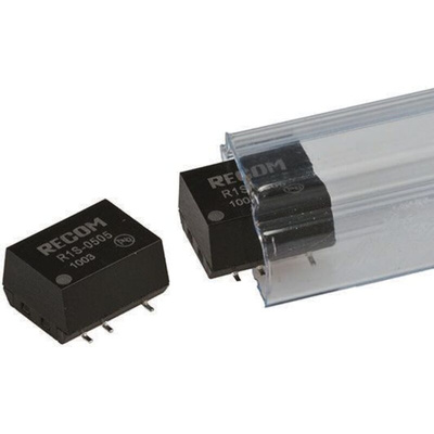 Recom R1S DC-DC Converter, 12V dc/ 84mA Output, 4.5 → 5.5 V dc Input, 1W, Surface Mount, +100°C Max Temp -40°C