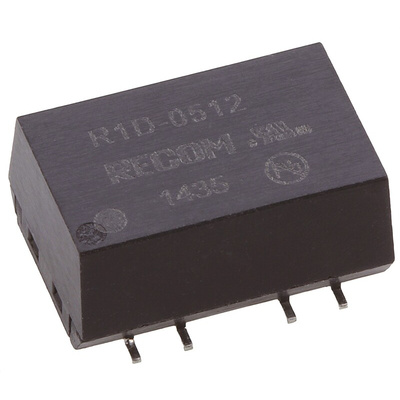 Recom R1D DC-DC Converter, ±12V dc/ ±42mA Output, 4.5 → 5.5 V dc Input, 1W, Surface Mount, +100°C Max Temp -40°C