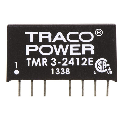 TRACOPOWER TMR 3E DC-DC Converter, 12V dc/ 250mA Output, 18 → 36 V dc Input, 3W, Through Hole, +85°C Max Temp