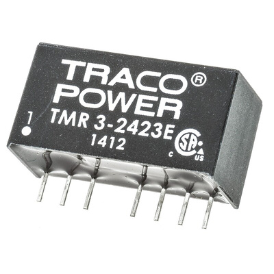 TRACOPOWER TMR 3E DC-DC Converter, ±15V dc/ ±100mA Output, 18 → 36 V dc Input, 3W, Through Hole, +85°C Max Temp