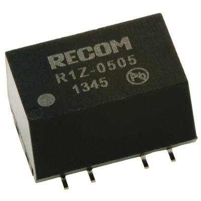 Recom R1Z DC-DC Converter, 5V dc/ 200mA Output, 4.75 → 5.25 V dc Input, 1W, Surface Mount, +100°C Max Temp -40°C