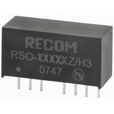 Recom DC-DC Converter, 5V dc/ 200mA Output, 4.5 → 18 V dc Input, 1W, Through Hole, +85°C Max Temp -40°C Min Temp