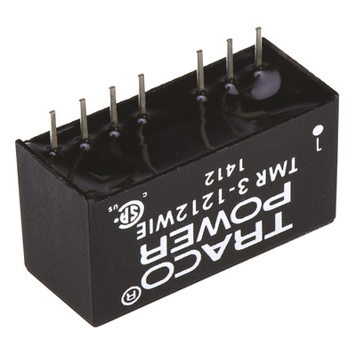 TRACOPOWER TMR 3WIE DC-DC Converter, 12V dc/ 250mA Output, 4.5 → 18 V dc Input, 3W, Through Hole, +85°C Max Temp