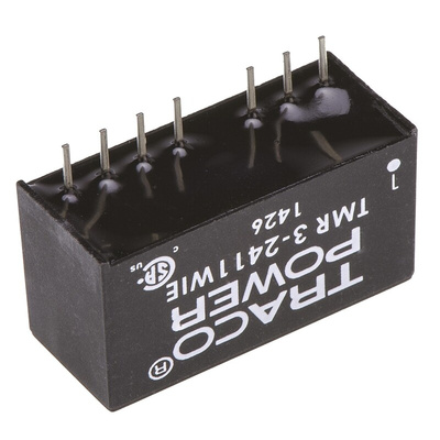 TRACOPOWER TMR 3WIE DC-DC Converter, 5V dc/ 600mA Output, 9 → 36 V dc Input, 3W, Through Hole, +85°C Max Temp