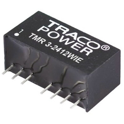 TRACOPOWER TMR 3WIE DC-DC Converter, ±15V dc/ ±100mA Output, 9 → 36 V dc Input, 3W, Through Hole, +85°C Max Temp