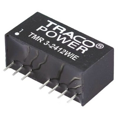 TRACOPOWER TMR 3HI DC-DC Converter, 5V dc/ ±300mA Output, 18 → 36 V dc Input, 3W, Through Hole, +85°C Max Temp
