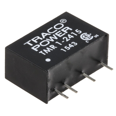 TRACOPOWER TMR 1 DC-DC Converter, 24V dc/ 42mA Output, 18 → 36 V dc Input, 1W, Through Hole, +85°C Max Temp