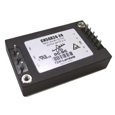 TDK-Lambda DC-DC Converter, 24V dc/ 2.1A Output, 14.4 → 36 V dc Input, 50.4W, Surface Mount, +100°C Max Temp
