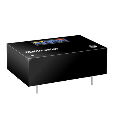 Recom REM10 DC-DC Converter, ±12V dc/ ±416mA Output, 5.5 → 9 V dc Input, 10W, Through Hole, +105°C Max Temp