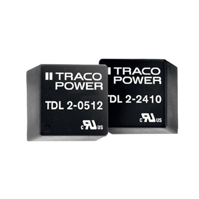 TRACOPOWER TDL 2 DC-DC Converter, 3.3V dc/ 400mA Output, 4.5 → 10 V dc Input, 2W, Through Hole, +80°C Max Temp