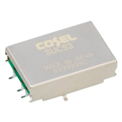 Cosel DC-DC Converter, 3.3V dc/ 600mA Output, 18 → 36 V dc Input, 3W, Surface Mount, +85°C Max Temp -40°C Min