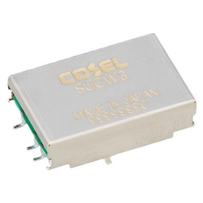 Cosel DC-DC Converter, ±15V dc/ 100mA Output, 9 → 18 V dc Input, 3W, Surface Mount, +85°C Max Temp -40°C Min Temp