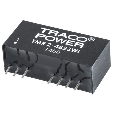 TRACOPOWER TMR 2WI DC-DC Converter, ±15V dc/ ±65mA Output, 18 → 75 V dc Input, 2W, Through Hole, +85°C Max Temp