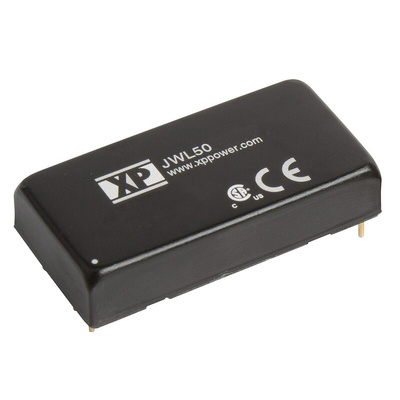 XP Power JWL50 DC-DC Converter, 15V dc/ 3.33A Output, 18 → 75 V dc Input, 50W, Through Hole, +105°C Max Temp