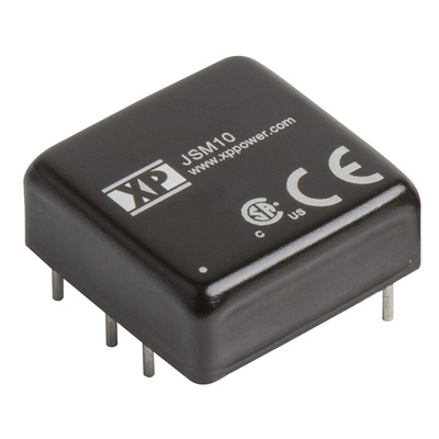 XP Power JSM10 DC-DC Converter, 12V dc/ 830mA Output, 9 → 18 V dc Input, 10W, Through Hole, +100°C Max Temp