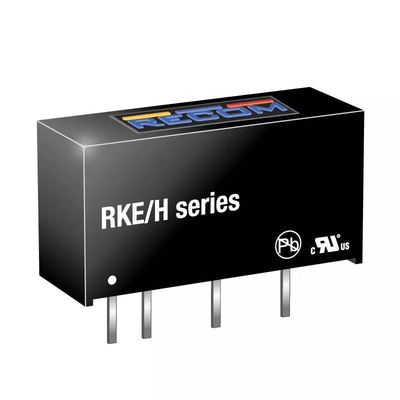 Recom RKE/H DC-DC Converter, 5V dc/ 200mA Output, 10.8 → 13.2 V dc Input, 1W, Through Hole, +85°C Max Temp -40°C