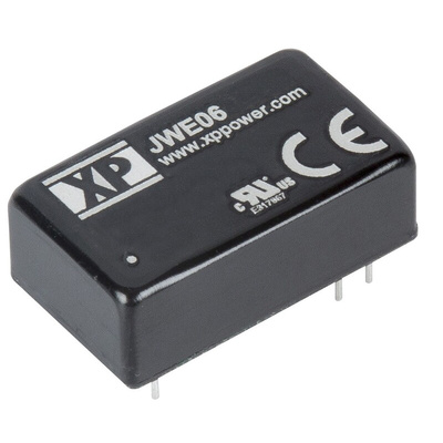 XP Power JWE06 DC-DC Converter, 3.3V dc/ 1.5A Output, 9 → 36 V dc Input, 6W, PCB Mount, +105°C Max Temp -40°C