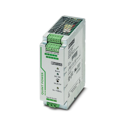 Phoenix Contact QUINT-PS/96-110DC/24DC/10/CO DC-DC Converter, 24V dc/ 10A Output, 67.2 → 154 V dc Input, 240W,