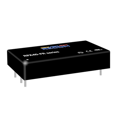 Recom RPA40-FR DC-DC Converter, 15V dc/ 2.666A Output, 36 → 160 V dc Input, 40W, Through Hole, +105°C Max Temp