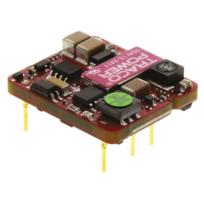 TRACOPOWER TON 15 DC-DC Converter, 5V dc/ 3A Output, 18 → 36 V dc Input, 15W, Through Hole, +85°C Max Temp -40°C