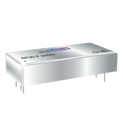 Recom RP30 F DC-DC Converter, ±5V dc/ ±3A Output, 18 → 36 V dc Input, 30W, Through Hole, +85°C Max Temp -40°C