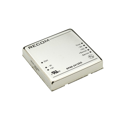 Recom RP60 G DC-DC Converter, 12V dc/ 5A Output, 18 → 36 V dc Input, 60W, Through Hole, +100°C Max Temp -40°C