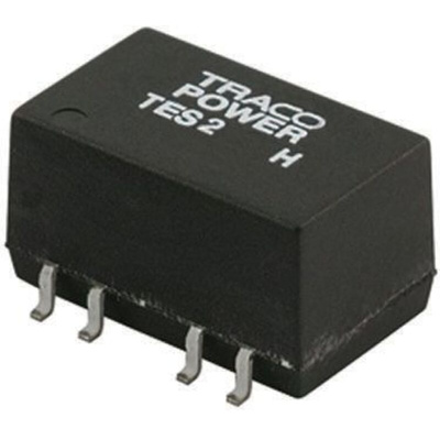 TRACOPOWER TES 2H DC-DC Converter, ±15V dc/ ±66mA Output, 10.8 → 13.2 V dc Input, 2W, Surface Mount, +85°C Max