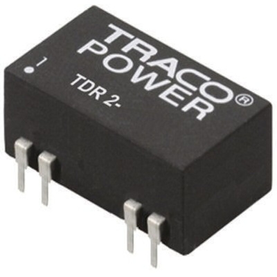 TRACOPOWER TDR 2 DC-DC Converter, 5V dc/ 400mA Output, 36 → 75 V dc Input, 2W, Through Hole, +85°C Max Temp