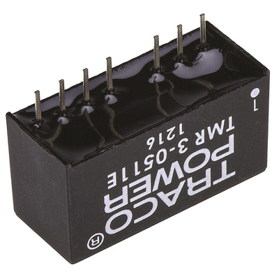 TRACOPOWER TMR 3E DC-DC Converter, 5V dc/ 600mA Output, 4.5 → 9 V dc Input, 3W, Through Hole, +85°C Max Temp