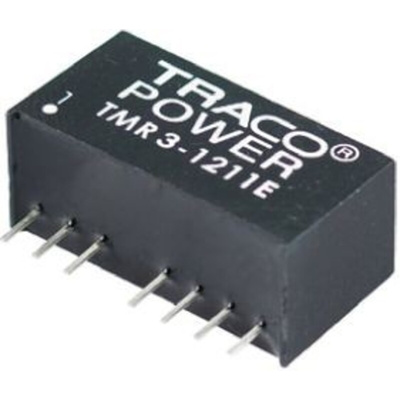 TRACOPOWER TMR 3E DC-DC Converter, ±15V dc/ ±100mA Output, 36 → 75 V dc Input, 3W, Through Hole, +85°C Max Temp