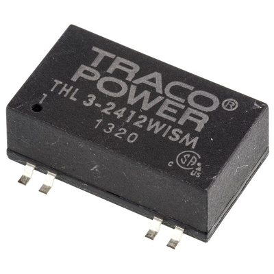 TRACOPOWER THL 3WISM DC-DC Converter, 12V dc/ 250mA Output, 9 → 36 V dc Input, 3W, Surface Mount, +85°C Max Temp
