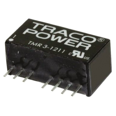 TRACOPOWER TMR 3HI DC-DC Converter, 3.3V dc/ 700mA Output, 9 → 18 V dc Input, 3W, Through Hole, +85°C Max Temp