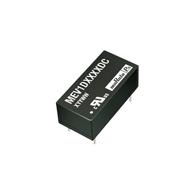 Murata Power Solutions MEV1 DC-DC Converter, 5V dc/ 200mA Output, 4.5 → 5.5 V dc Input, 1W, Through Hole, +85°C