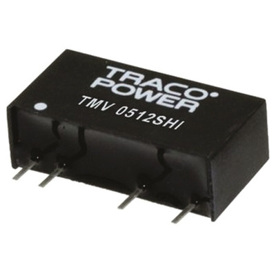 TRACOPOWER TMV HI DC-DC Converter, 5V dc/ 200mA Output, 13.5 → 16.5 V dc Input, 1W, Through Hole, +85°C Max Temp