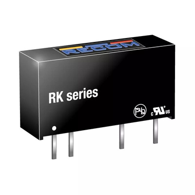 Recom RK DC-DC Converter, 5V dc/ 200mA Output, 13.5 → 16.5 V dc Input, 1W, Through Hole, +90°C Max Temp -40°C