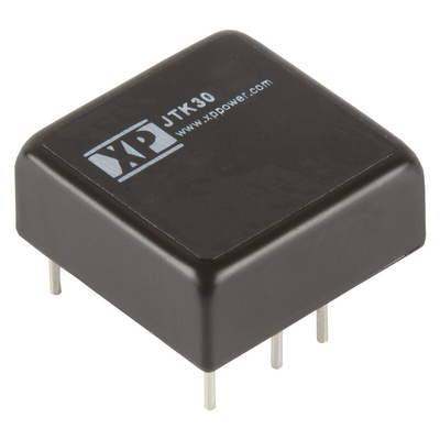 XP Power JTK30 DC-DC Converter, ±12V dc/ ±1.25A Output, 18 → 75 V dc Input, 30W, Through Hole, +100°C Max Temp