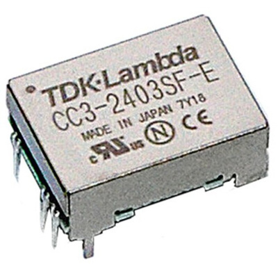 TDK-Lambda CC-E DC-DC Converter, ±12V dc/ 125mA Output, 9 → 18 V dc Input, 3W, Through Hole, +85°C Max Temp