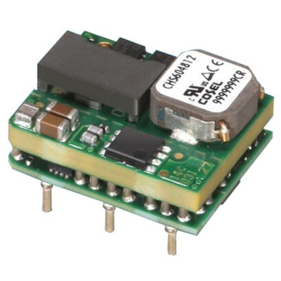 Cosel CHS DC-DC Converter, 12V dc/ 6A Output, 36 → 76 V dc Input, 72W, PCB Mount, +85°C Max Temp -40°C Min Temp
