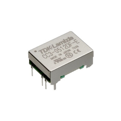 TDK-Lambda CC-E DC-DC Converter, 12V dc/ 0.125A Output, 4.5, 9 V dc Input, 3W, Through Hole, +85°C Max Temp -40°C Min