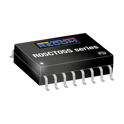 Recom R05CT DC-DC Converter, 3.3/5V dc/, 4.5 → 5.5 V dc Input, 500mW, Surface Mount, +150°C Max Temp -40°C Min