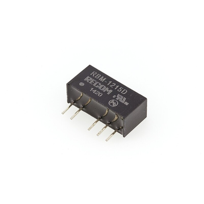 Recom RBM DC-DC Converter, ±15V dc/ ±33mA Output, 10.8 → 13.2 V dc Input, 1W, Through Hole, +85°C Max Temp -40°C