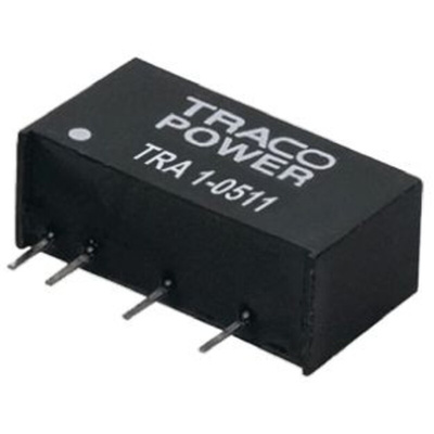TRACOPOWER TRA 1 DC-DC Converter, 12V dc/ 84mA Output, 10.8 → 13.2 V dc Input, 1W, Through Hole, +85°C Max Temp