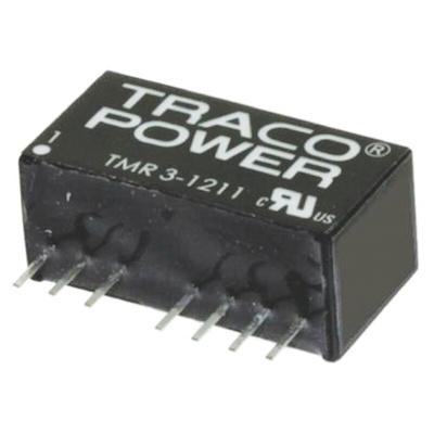 TRACOPOWER TMR 3HI DC-DC Converter, 12V dc/ 250mA Output, 4.5 → 9 V dc Input, 3W, Through Hole, +85°C Max Temp
