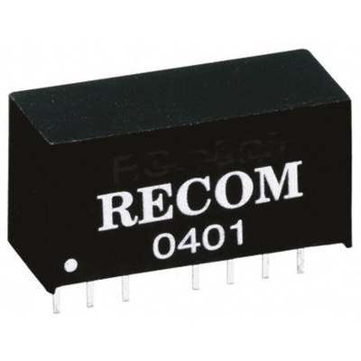 Recom R12P DC-DC Converter, ±15V dc/ ±66mA Output, 10.8 → 13.2 V dc Input, 2W, Through Hole, +90°C Max Temp